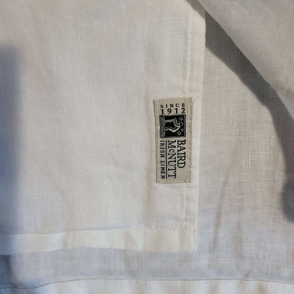 OuterKnown Baird McNutt Irish 100% Linen Button Down Short Sleeve Shirt Sm White - Picture 6 of 9